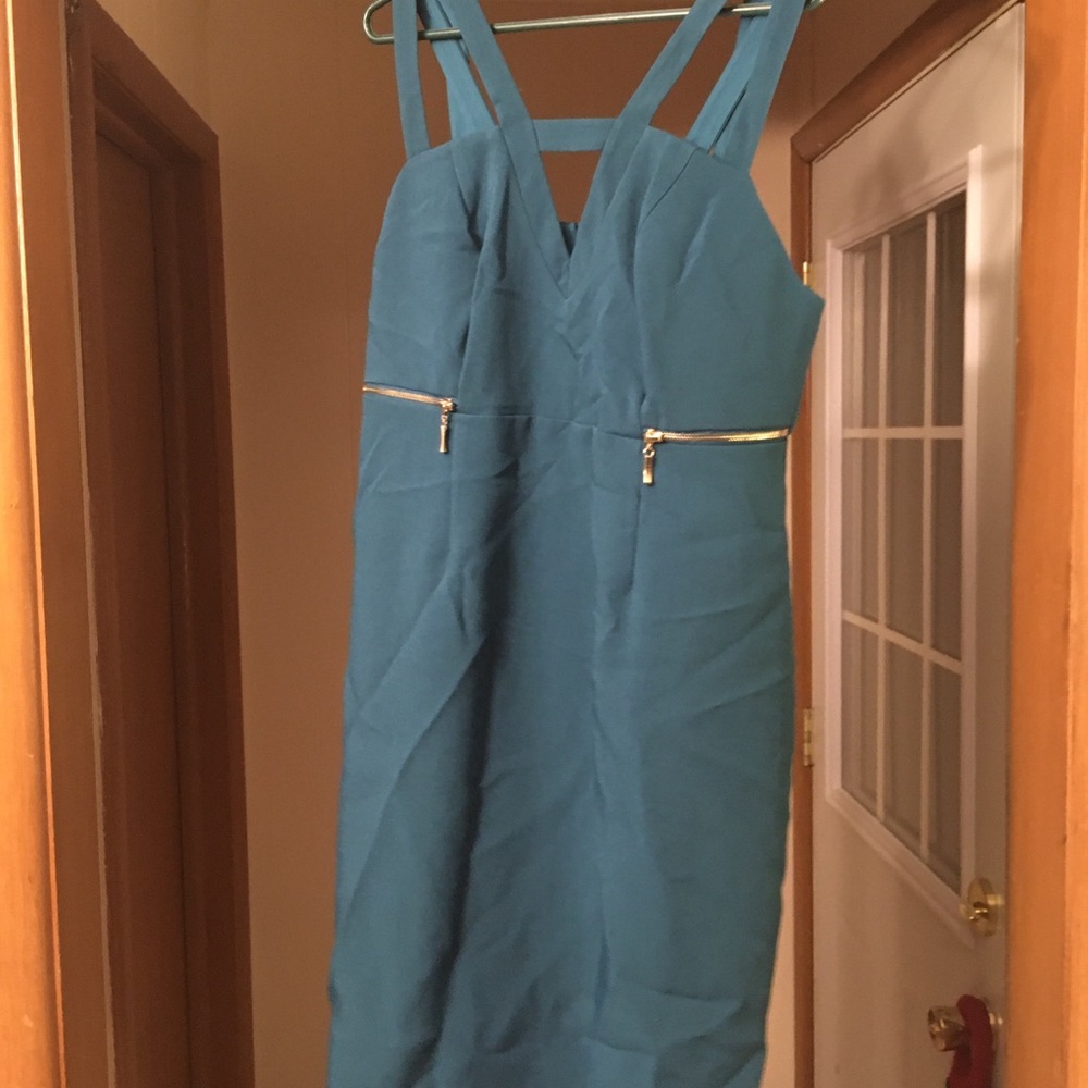 Lane Bryant Green Strappy Retro Dress